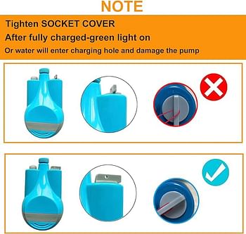 Vucatin Portable Camping Shower With Sprayer Pump Kits Electric Usb Rechargeable Water Pump Shower Head Set for Travel Beach Bike Car Pet Plants