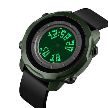 Skmei 1571 Men's Digital Watch Alarm Date Stopwatch 48mm - Black, Green