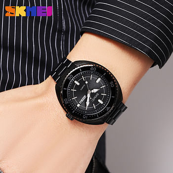 SKMEI 2256 Original Waterproof Exclusive Stainless Steel Formal Men's Watch 44 mm - Black