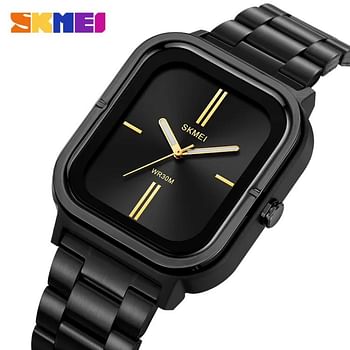 SKMEI 2275 Quartz Wristwatches With Luminous Pointer 30m Waterproof Fashion Watch For Men - Black