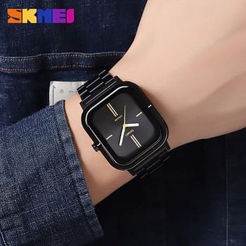 SKMEI 2275 Quartz Wristwatches With Luminous Pointer 30m Waterproof Fashion Watch For Men - Black