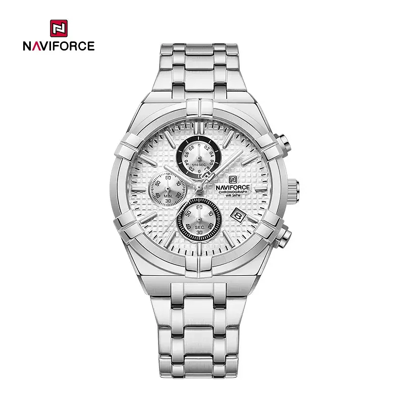 NAVIFORCE NF8042 Multi-function Chronograph Watch Fashion Waterproof Luxury Gift Luminous Men’s Watch - S\W\S