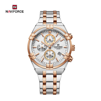 NAVIFORCE NF8042 Multi-function Chronograph Watch Fashion Waterproof Luxury Gift Luminous Men’s Watch - S\B\S