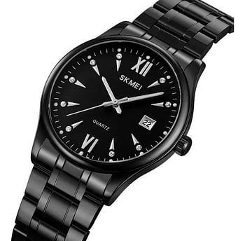 SKMEI 2158 Men Fasion Quartz Watch Business 30M Waterproof Date 37.3mm Watch - Black