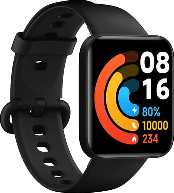 Xiaomi POCO Watch 1.60 Inch AMOLED Display Touch Screen 5ATM Water Resistant 14 Days Battery Life GPS More Health-Related Features Steps Sleep And Heart Rate Monitor 100+ Fitness Modes - Black