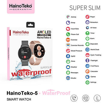 HainoTeko-5 smart watch 3 pairs strap