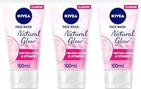 Nivea Face Wash Cleanser Natural Glow Even Skin Tone 3x100ml