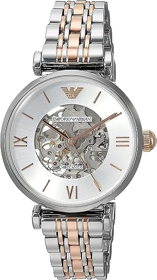 Emporio Armani AR1992 Womens Automatic Watch, Analog Display and Stainless Steel Strap 32mm