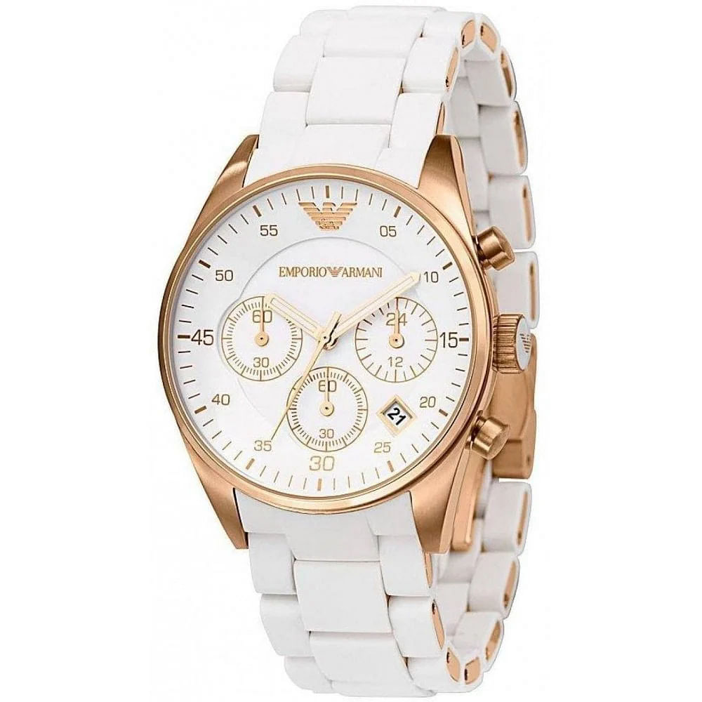 Emporio Armani AR5920 Ladies Chronograph Watch Sportivo 38 mm- Rose Gold