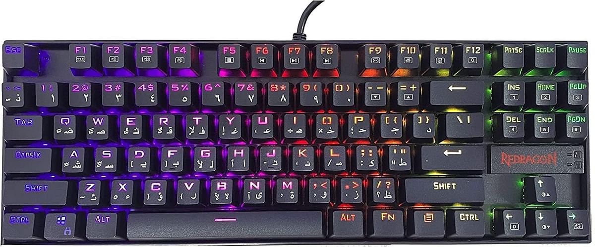 لوحة مفاتيح ميكانيكية للألعاب Redragon KUMARA K552-RGB - اسود