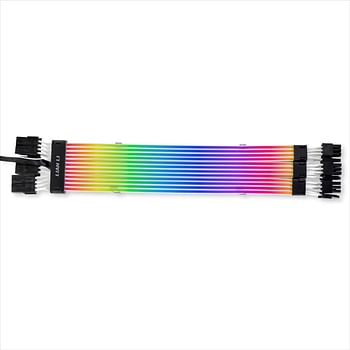 LIAN LI Strimer Plus V2 Triple 8 Pin (PW12-PV2) -Addressable RGB VGA Power Cable (No Controller Included) -for Triple 8 PIN GPU Connector, PW12-PV2 Black