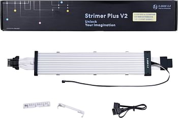 Lian Li Strimer Plus V2 12VHPWR (12+4 To 12+4 Pin) 12 Light Guides ARGB Extension Cable