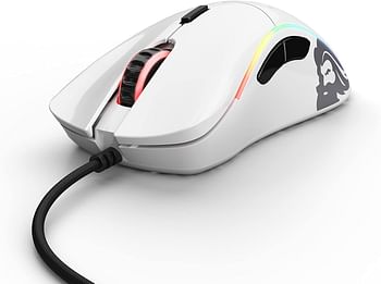 Glorious Gaming Mouse - Glorious Model D Minus Honeycomb Mouse - Superlight RGB PC Mouse - 62 g - Glossy White Wired Mouse