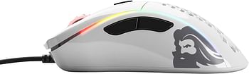 Glorious Gaming Mouse - Glorious Model D Minus Honeycomb Mouse - Superlight RGB PC Mouse - 62 g - Glossy White Wired Mouse