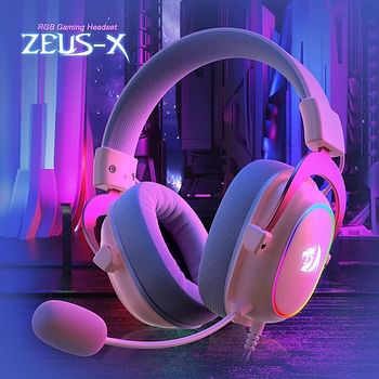 Redragon H510 Zeus X Gaming Headphones with Flexible Microphone 7.1 Sound RGB Lighting Adjustable Headband Cushion