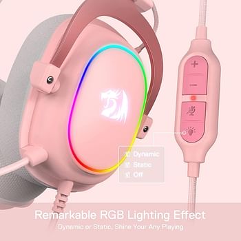 Redragon H510 Zeus X Gaming Headphones with Flexible Microphone 7.1 Sound RGB Lighting Adjustable Headband Cushion