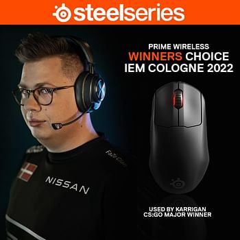 SteelSeries Prime Mini Wireless - Esports Performance Wireless Gaming Mouse - 100 Hour Battery - Magnetic Optical Switches -  Mini Form Factor - Black