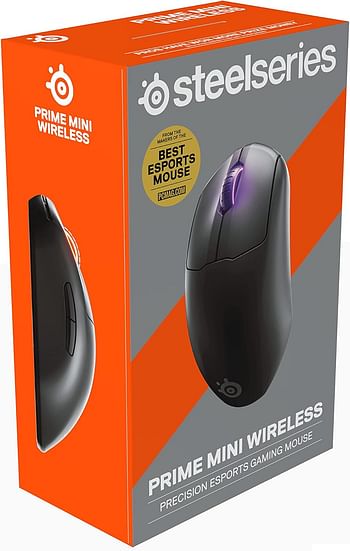 SteelSeries Prime Mini Wireless - Esports Performance Wireless Gaming Mouse - 100 Hour Battery - Magnetic Optical Switches -  Mini Form Factor - Black