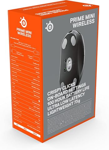 SteelSeries Prime Mini Wireless - Esports Performance Wireless Gaming Mouse - 100 Hour Battery - Magnetic Optical Switches -  Mini Form Factor - Black