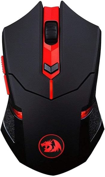 Redragon Wireless Gaming Mouse PLUS Large Gaming Mouse Pad Combo for PC Gamer, RED LED Backlit Cordless 2400 DPI Gaming Mouse and Mouse Pad, Redragon M601WL-BA Gaming Essential Combo