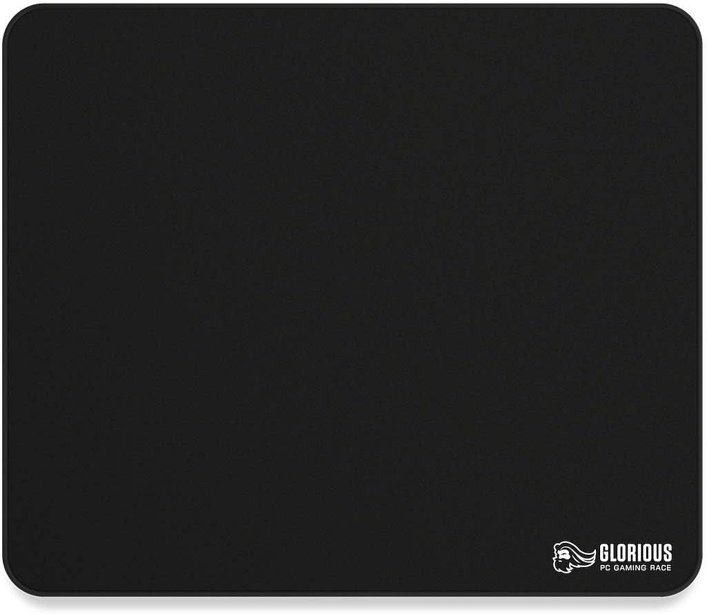 Glorious PC Gaming Race Glorious Large Gaming Mouse Mat/Pad - Stitched Edges Black Cloth Mousepad | 11x13 (G-L)