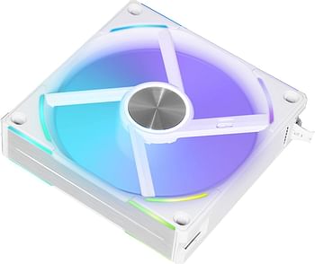 Lian Li UNI Fan AL140 V2 140mm White Single Pack Without Controller (only Compatible with UNI Fan AL V2) - High Performance, Quiet, Daisy-Chainable PWM Case Fan with Addressable RGB Lighting