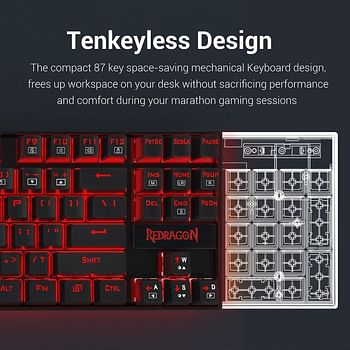 Redragon KUMARA Wired Mechanical Keyboard - Black