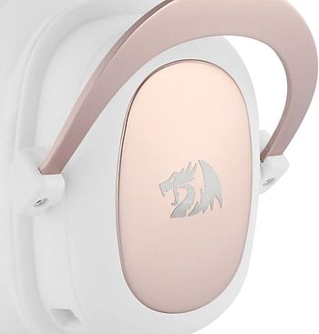 Redragon H510W ZEUs Gaming Headset - White, Pink