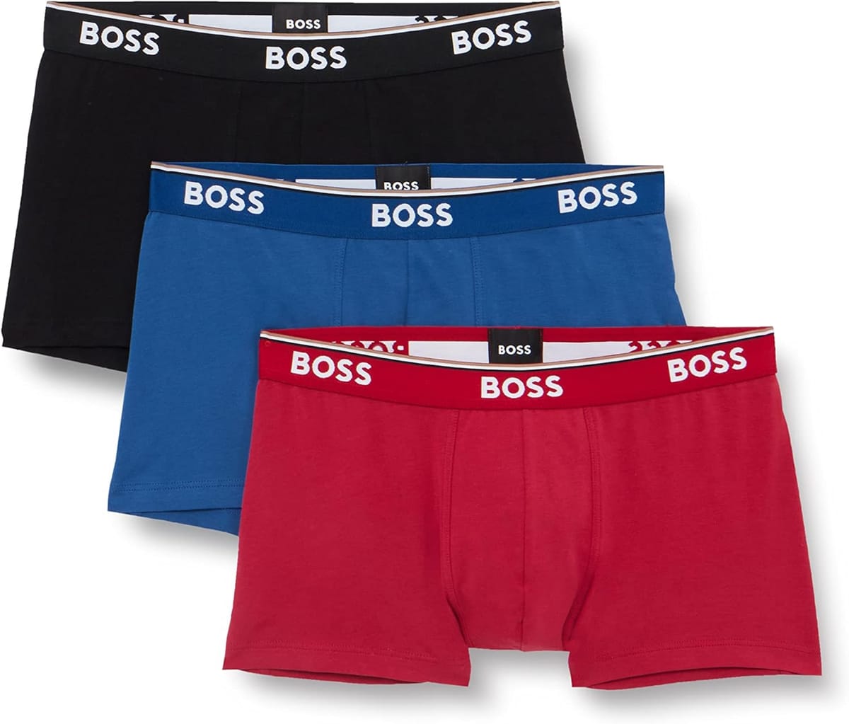 BOSS Boxer Brief 3p Co/El Men's Boxer Shorts (3-Pack), Blu (Open Blue 487