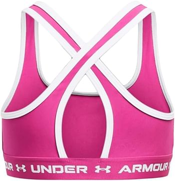 Under Armour Girls G Crossback Mid Solid Bra XL - Pink