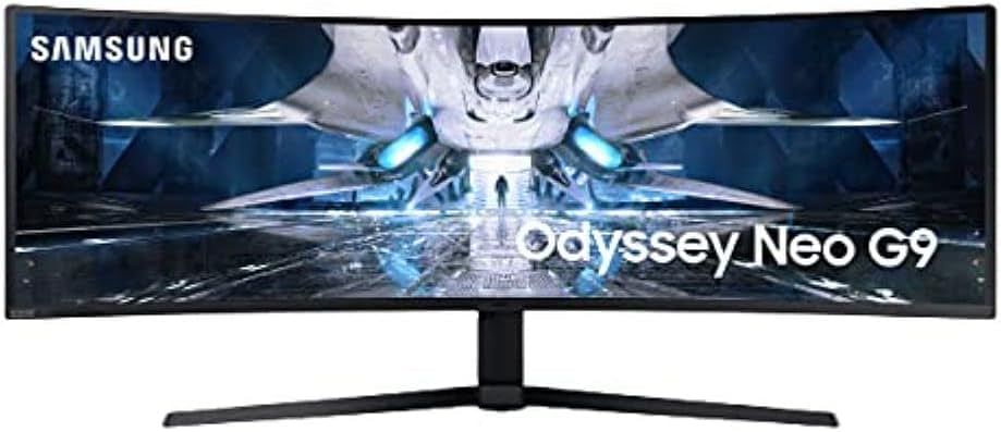 Samsung Odyssey Neo 49in Curved   Ultra Wide DQHD Gaming Monitor with Quantum Mini LED   1000R Curvature 2021 - Black