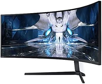 Samsung Odyssey Neo 49in Curved   Ultra Wide DQHD Gaming Monitor with Quantum Mini LED   1000R Curvature 2021 - Black