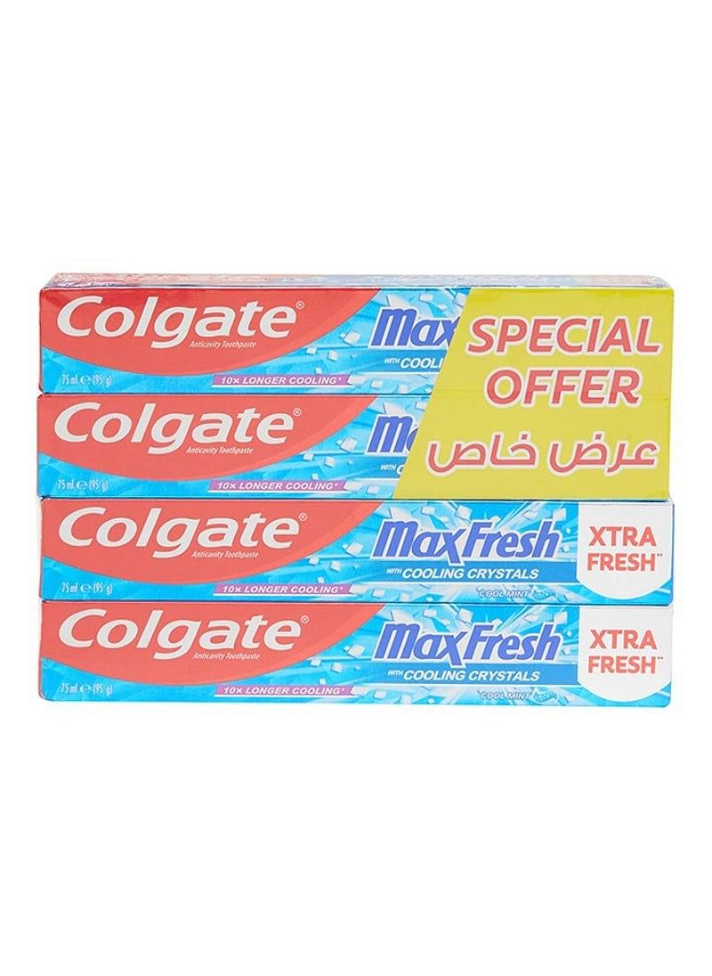 Colgate Max Fresh Toothpaste Cool Mint 75ml Pack of 4