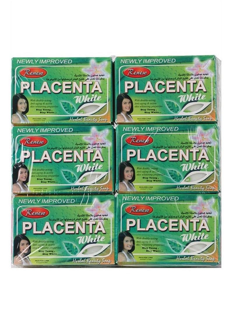 Renew 6-Piece Placenta Herbal Beauty Soap 810g - White