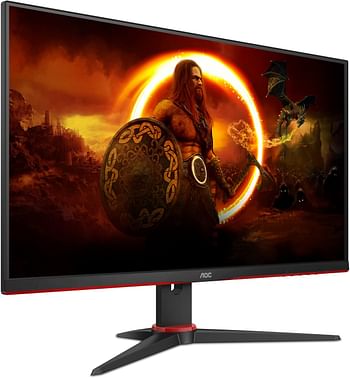 AOC VIPER 27G2SE Gaming Monitor 27 Inches, FHD 1920x1080, 165Hz 1ms, 2 HDMI Port, Built-In Speakers, Height Adjustable Stand, Tear-Free Gaming Experience, Black