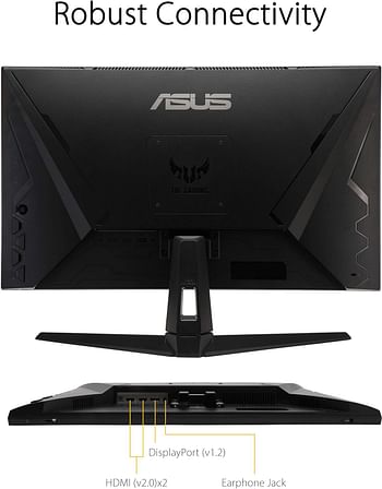 ASUS TUF Gaming 27" 2K HDR Monitor (VG27AQ1A) - QHD (2560 x 1440), IPS, 170Hz (Supports 144Hz), 1ms, Extreme Low Motion Blur, Speaker, G-SYNC Compatible, VESA Mountable, DisplayPort, HDMI