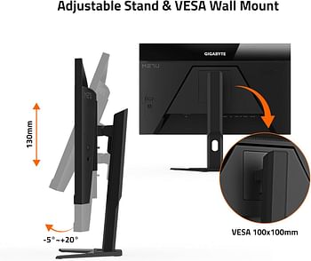 Gigabyte M27U 27" 160Hz 2160P UHD-KVM Gaming Monitor, 3840 x 2160 4k SS IPS Display, 1ms (MPRT) Response Time, 95% DCI-P3, HDR, FreeSync Premium Pro, 1x DP 1.4, 2X HDMI 2.1, 3X USB 3.2, 1x USB Type-C