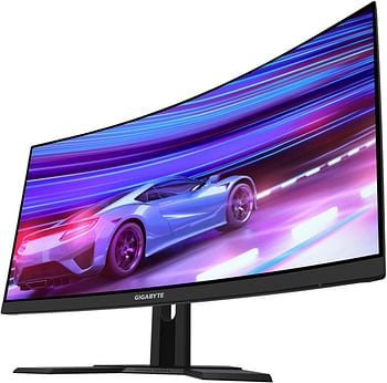 شاشة G27QC من جيجابايت 27 انش، 165HZ و1440P للالعاب، عرض 2560×1440 في ايه 1500R، وقت استجابة 1 ميلي ثانية ام بي ار تي، 92% النطاق اللوني دي سي اي - 3 فريساينك بريميوم، 1* منفذ 1.4، أسود