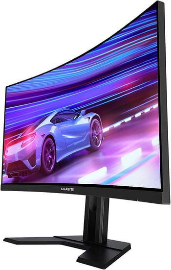 شاشة G27QC من جيجابايت 27 انش، 165HZ و1440P للالعاب، عرض 2560×1440 في ايه 1500R، وقت استجابة 1 ميلي ثانية ام بي ار تي، 92% النطاق اللوني دي سي اي - 3 فريساينك بريميوم، 1* منفذ 1.4، أسود