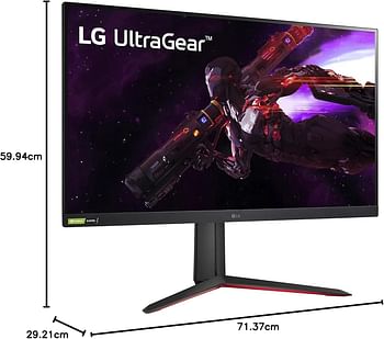 LG 32GP850-B 32 UltraGear QHD (2560 x 1440) Nano IPS Gaming Monitor w/ 1ms (GtG) Response Time & 165Hz Refresh Rate, Tilt/Height/Pivot Adjustable, Black