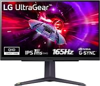 LG 27GR75Q-B 27” UltraGear QHD (2560 x 1440) IPS Display 165Hz Refresh Rate 1ms (GtG) Gaming Monitor