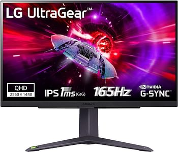 LG 27GR75Q-B 27” UltraGear QHD (2560 x 1440) IPS Display 165Hz Refresh Rate 1ms (GtG) Gaming Monitor