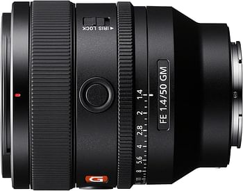 سوني SEL50F14GM FE 50 ملم F1.4 GM عدسة جي ماستر باطار كامل وفتحة كبيرة