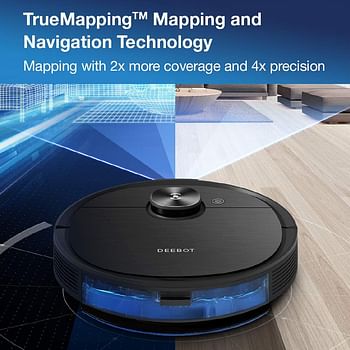 ECOVACS DEEBOT OZMO T8 AIVI Robot Vacuum Cleaner Upgraded AIVI™ Technology TrueMapping™ Navigation System Most Powerful Mopping System Virtual Wall Works on Carpets & Hard Floors