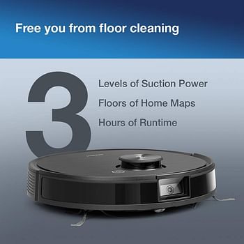 ECOVACS DEEBOT OZMO T8 AIVI Robot Vacuum Cleaner Upgraded AIVI™ Technology TrueMapping™ Navigation System Most Powerful Mopping System Virtual Wall Works on Carpets & Hard Floors