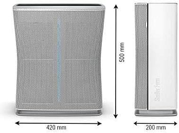 Air Purifier Swiss Design High CADR 521m3/hr with Dual Filter - Activated Carbon + HEPA13 99.99% Filtration with Air Quality Sensors, Rooms up to 70sqm Roger