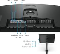 بين كيو شاشة PD3205UA 32 انش ارم 4K UHD، sRGB، Rec.709، HDR10، IPS، تقنية ايه كيو كولور، USB-C، معايرة المصنع، هوت كي بوك G2، KVM، وضع اللون، دوال فيو