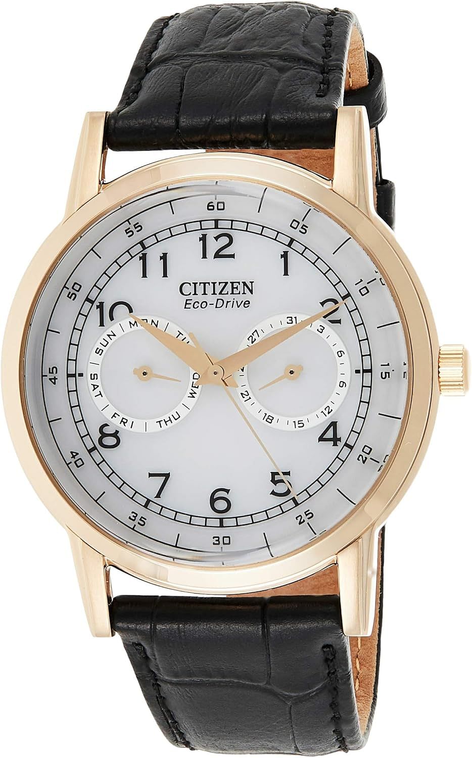 Citizen Mens Solar Powered Watch, Analog Display and Leather Strap - AO9003-16A