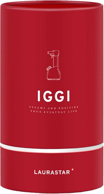 Laurastar IGGI Portable Steamer and Purifier Disinfects Decontaminates Clothes and Household Fabrics Compact Practical Elegant - Red