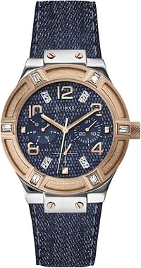 Guess Women's watch Multi-function Display Quartz Movement Denim W0289L1